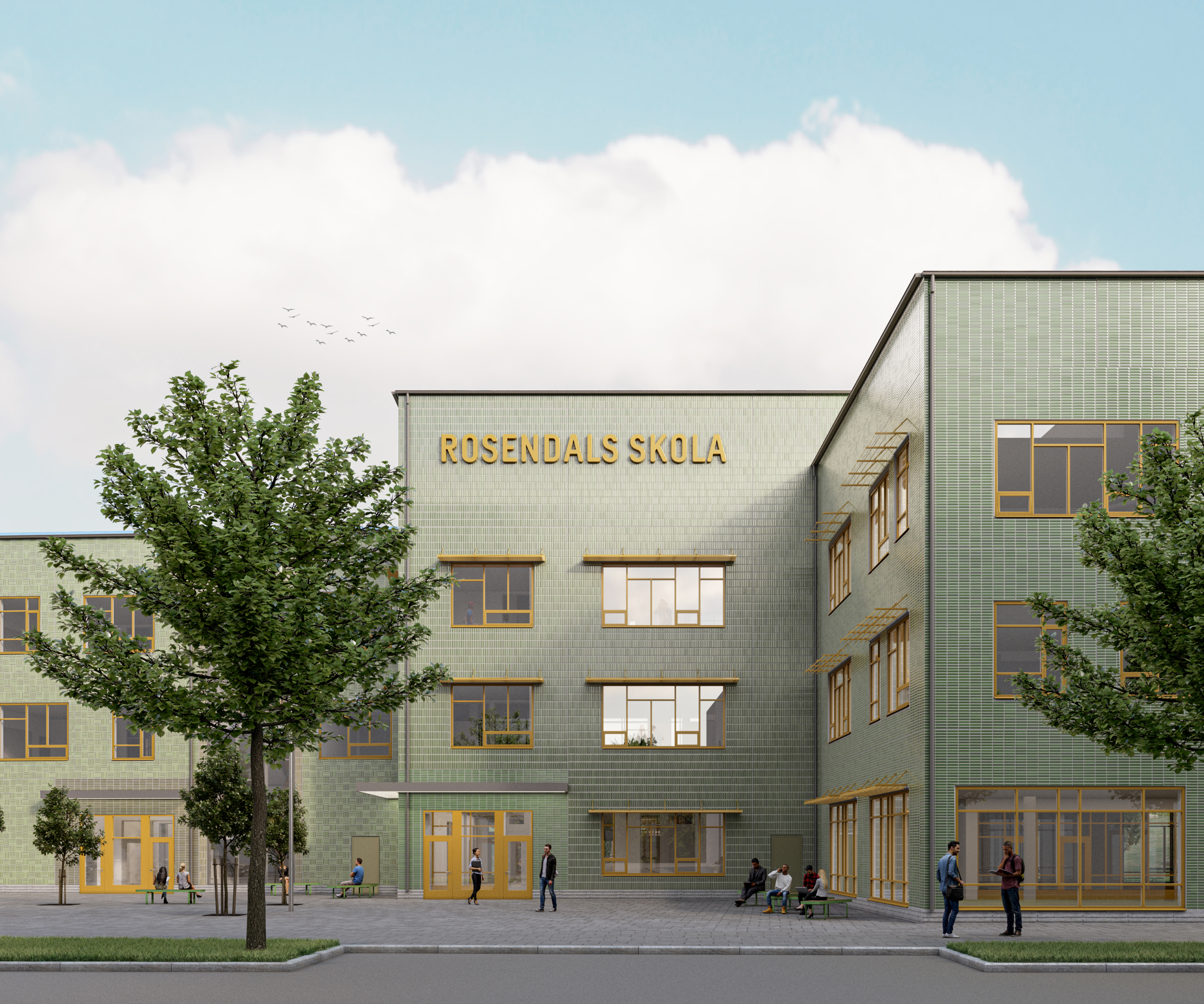 Animerad bild av Rosendals Skola.